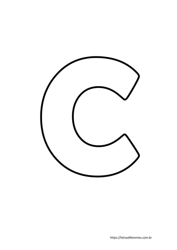 Letra C para imprimir grátis, moldes de letras