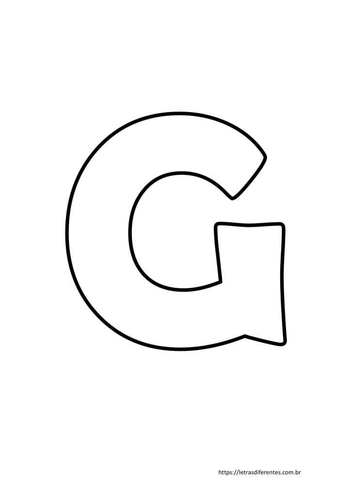 Letra G para imprimir grátis, moldes de letras